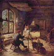 Adriaen van ostade The painter in his workshop oil painting